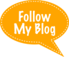 Follow My Blog Bubble Orange Clip Art